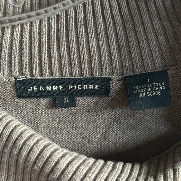 Jeanne Pierre Womans Brown Sweater Size S - Picture 5 of 5